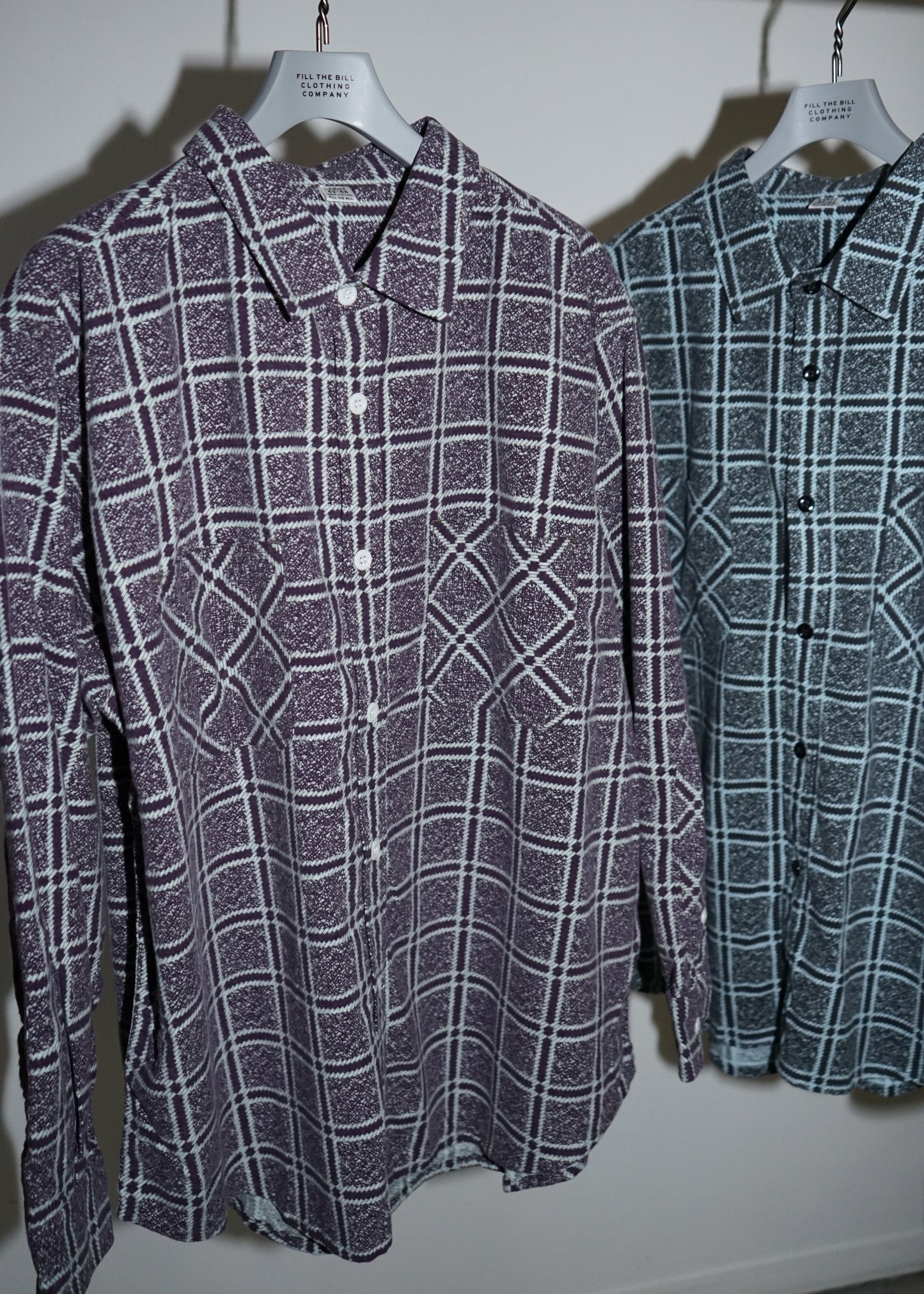 PRINT CHECK FLANNEL WORK SHIRT