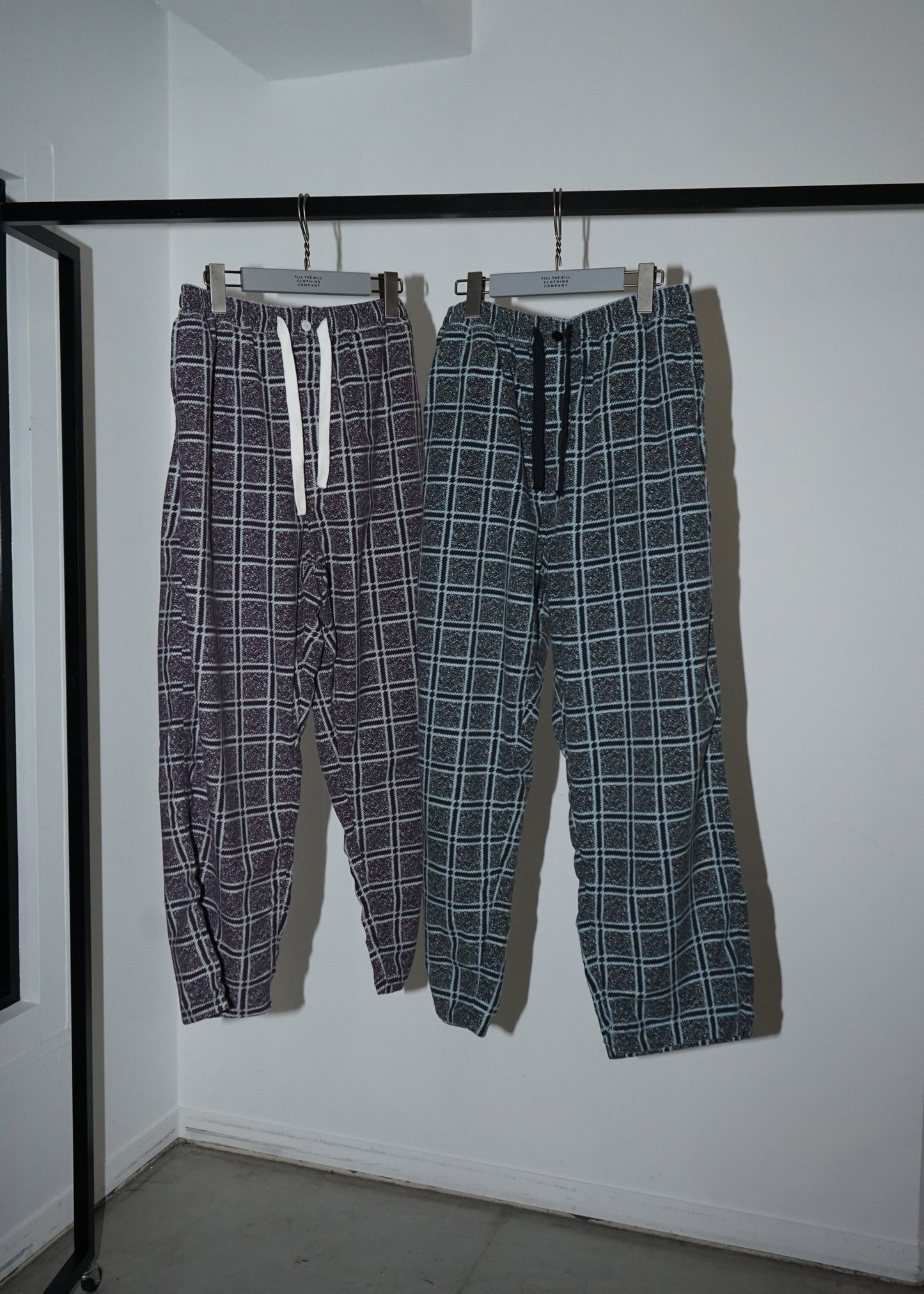 PRINT CHECK FLANNEL EASY PANTS