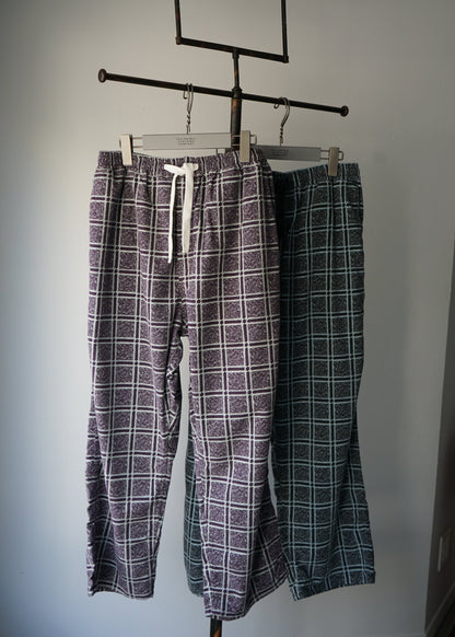 PRINT CHECK FLANNEL EASY PANTS