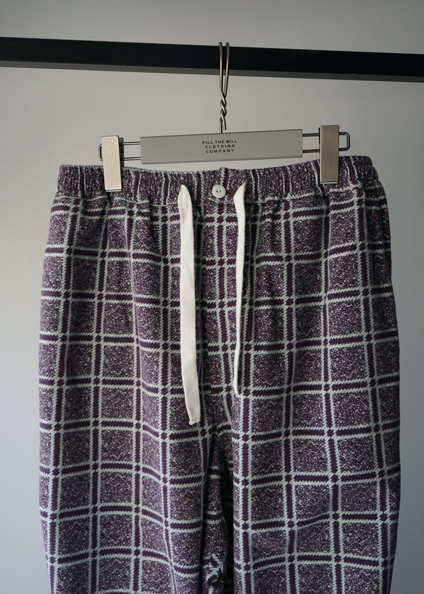 PRINT CHECK FLANNEL EASY PANTS