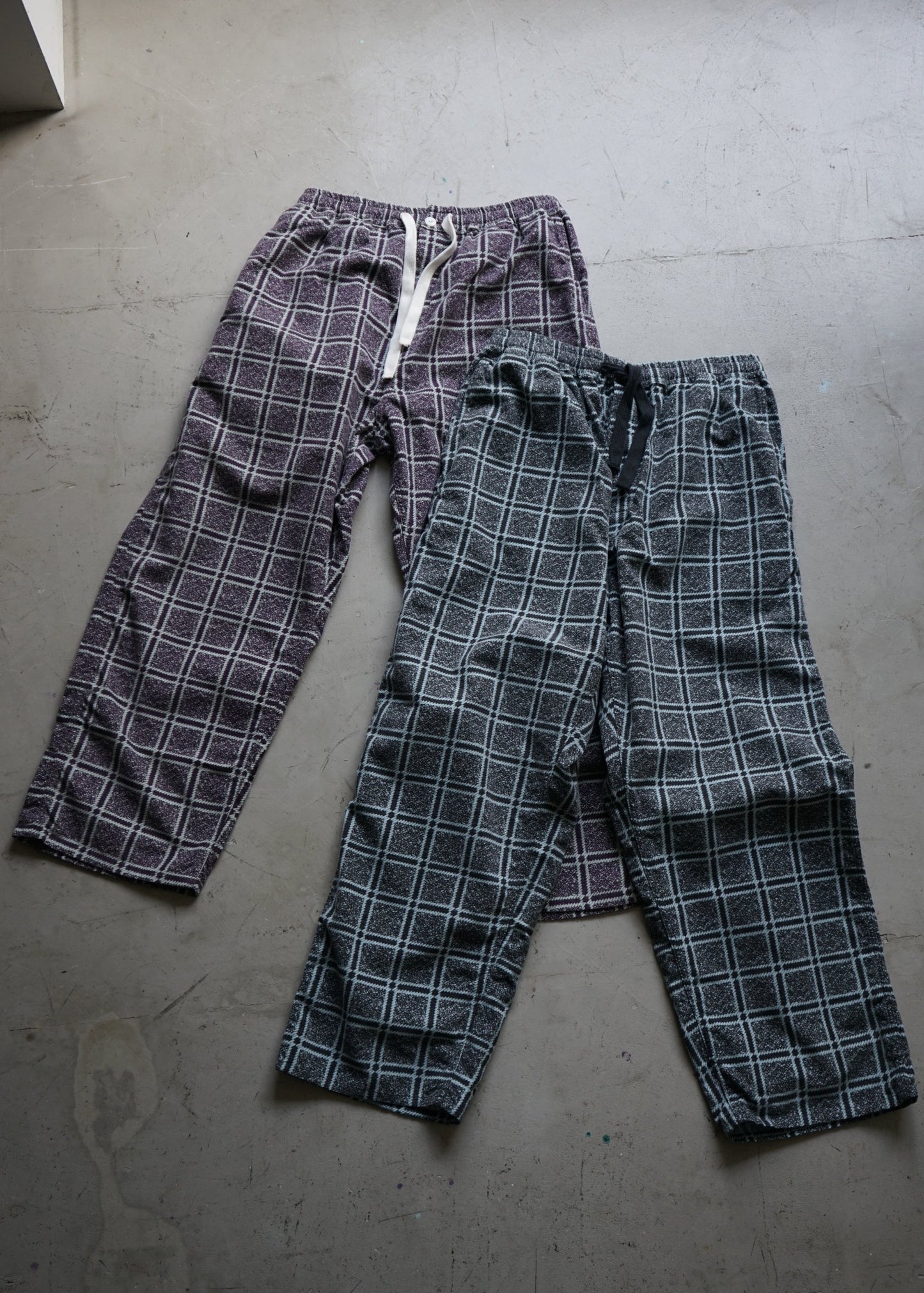 PRINT CHECK FLANNEL EASY PANTS