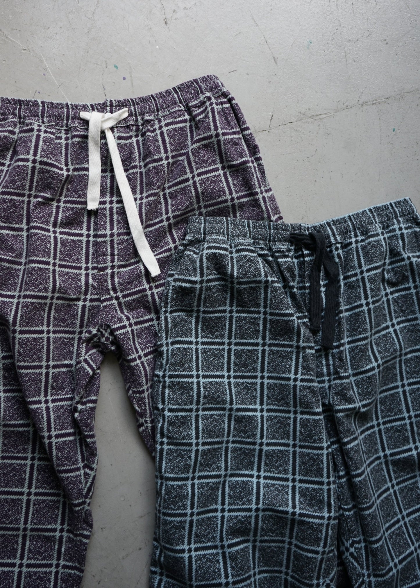 PRINT CHECK FLANNEL EASY PANTS