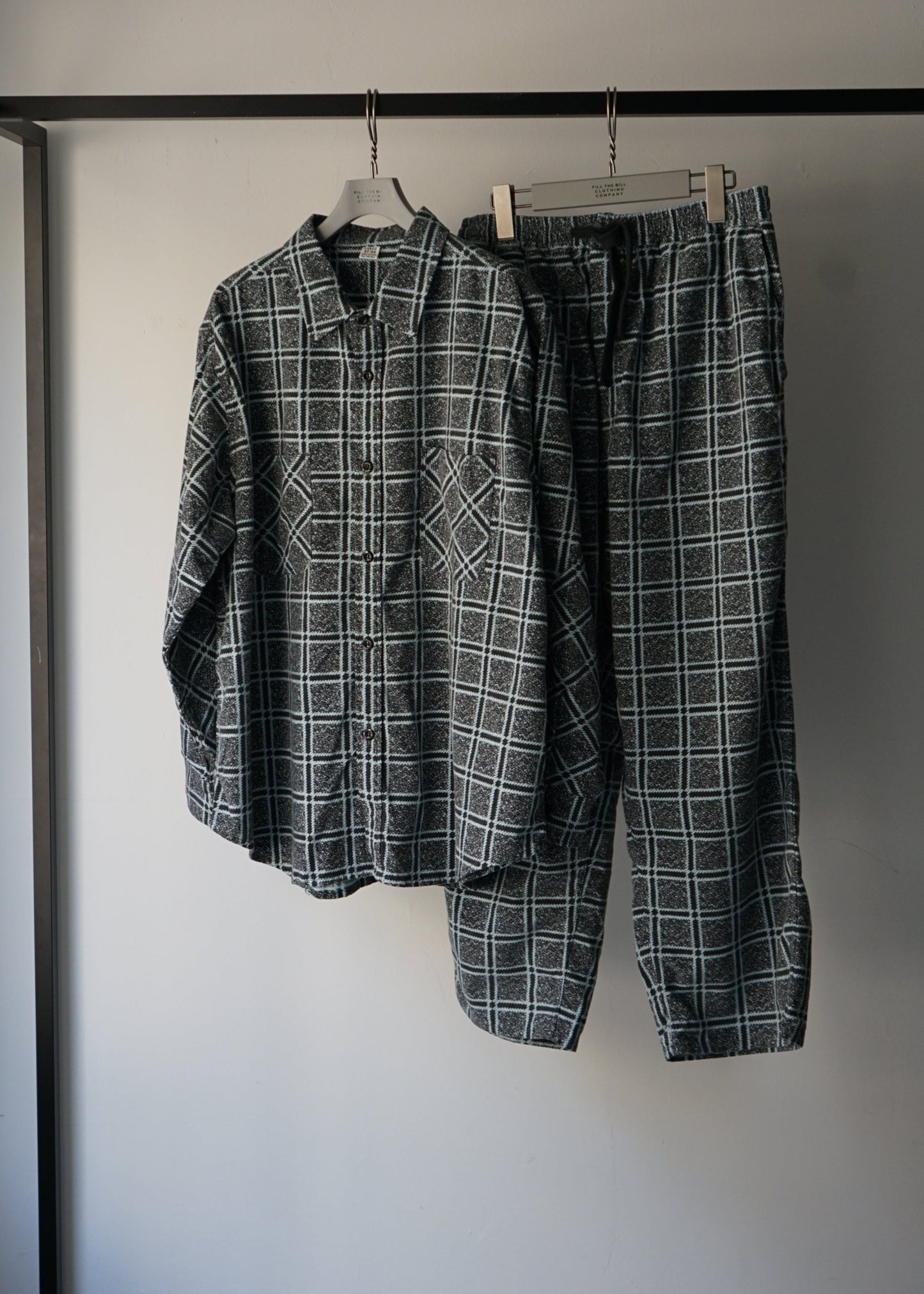 PRINT CHECK FLANNEL EASY PANTS