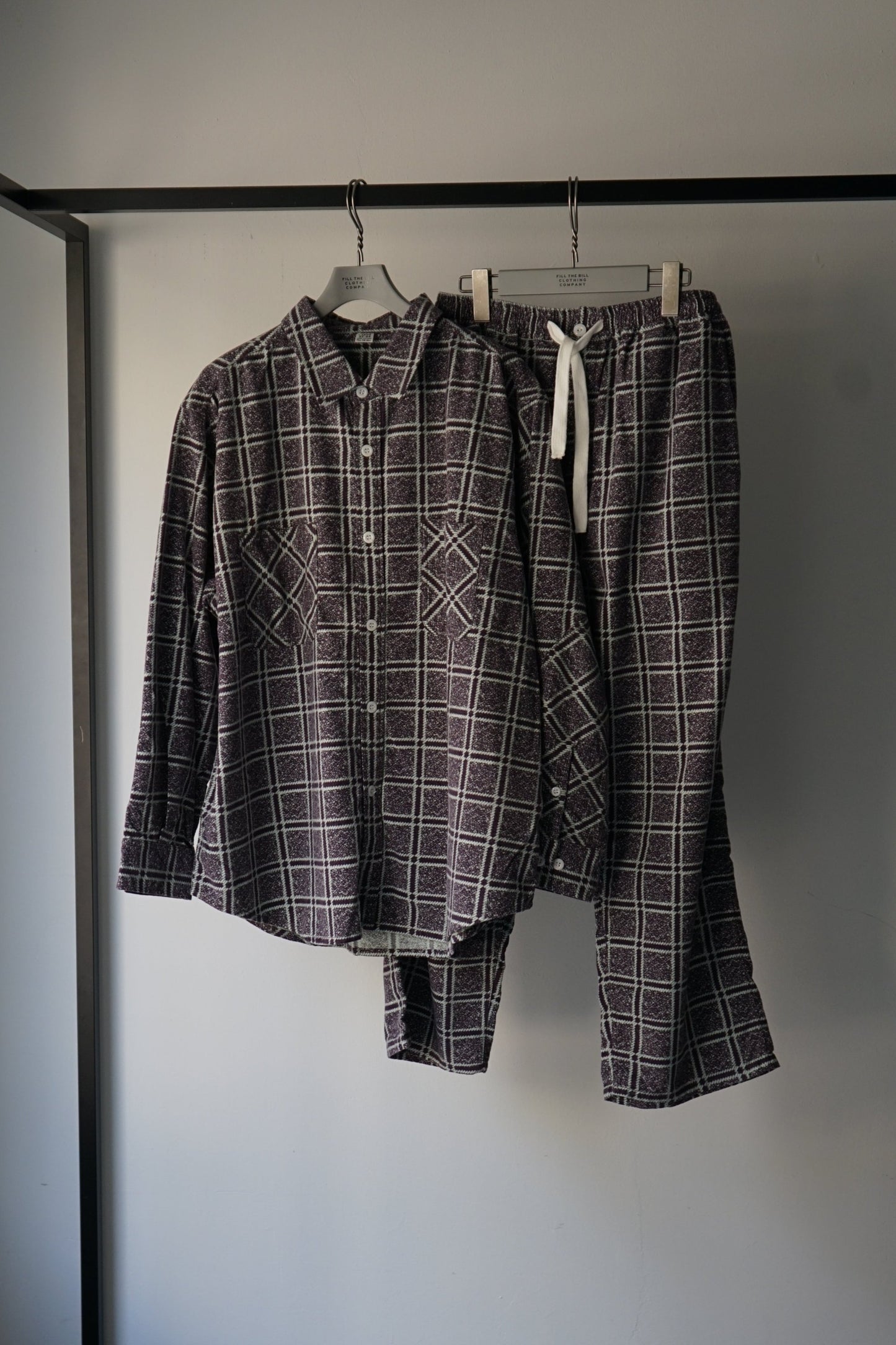 PRINT CHECK FLANNEL WORK SHIRT