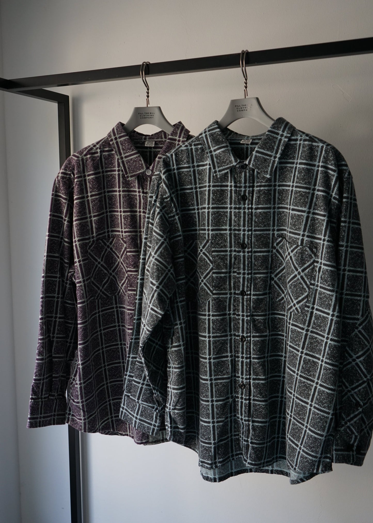 PRINT CHECK FLANNEL WORK SHIRT