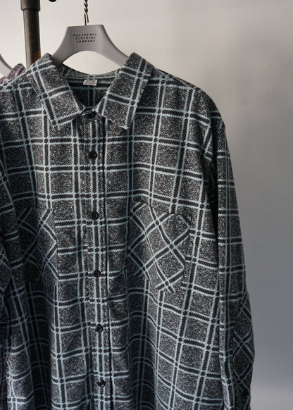 PRINT CHECK FLANNEL WORK SHIRT