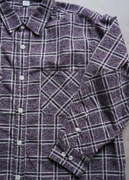 PRINT CHECK FLANNEL WORK SHIRT