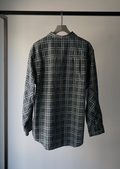 PRINT CHECK FLANNEL WORK SHIRT