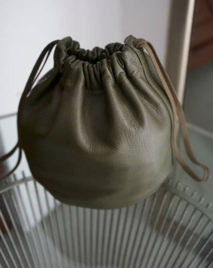 MILITARY LEATHER PURSE (OLIVE)