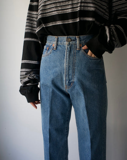 812 HIGH WAIST STRAGHT DENIM SLACKS