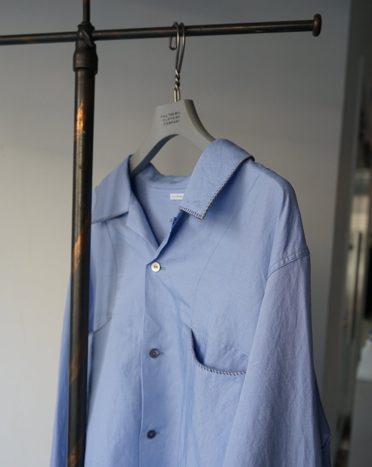 BLIND ST OPEN COLLAR SHIRT