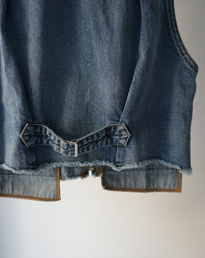 CROPPED DENIM VEST