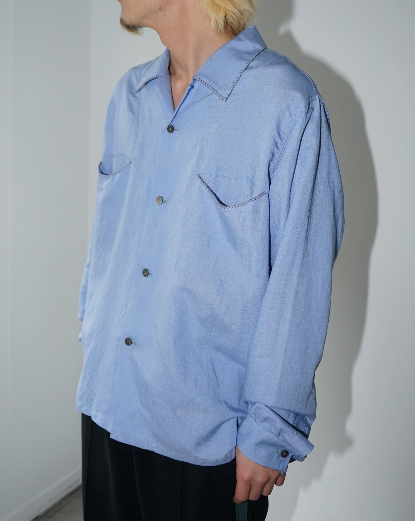 BLIND ST OPEN COLLAR SHIRT