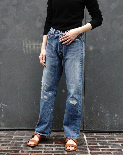 WAIST FRINGE 5POCKET JEANS