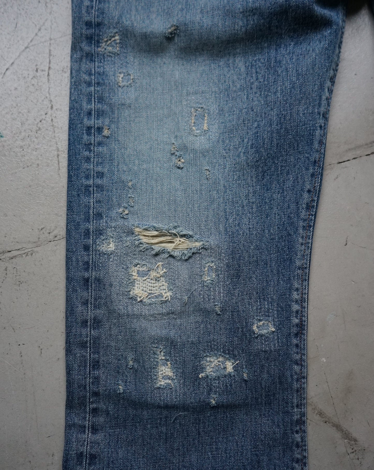 WAIST FRINGE 5POCKET JEANS