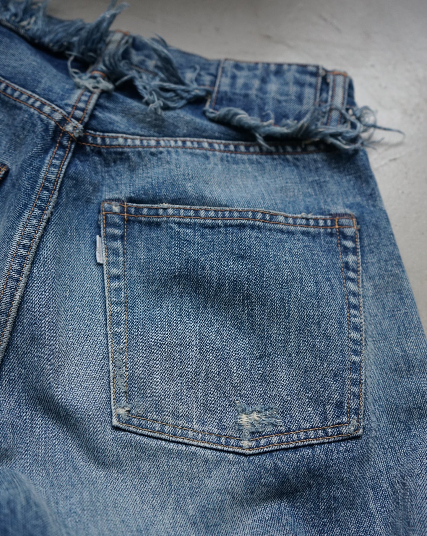 WAIST FRINGE 5POCKET JEANS