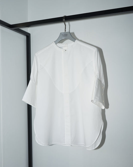 BAND COLLAR SHORT SLEEVE SHIRT