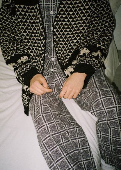 PRINT CHECK FLANNEL EASY PANTS