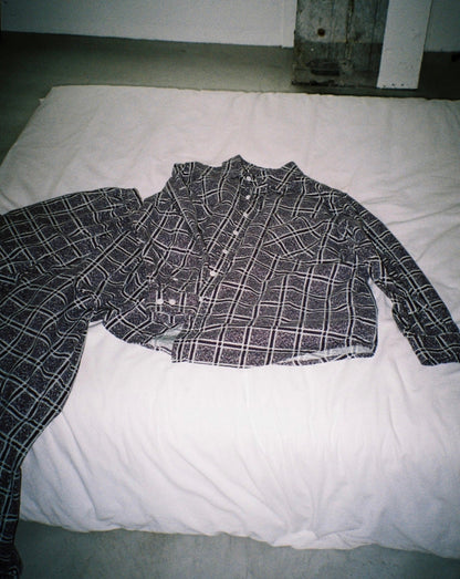 PRINT CHECK FLANNEL WORK SHIRT