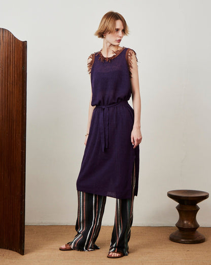 FRINGE WIDE EASY PANTS